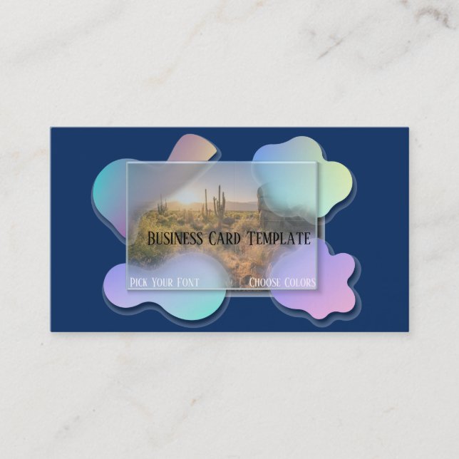 Tarjeta de presentación de Arizona Cactus Sunset D (Anverso)