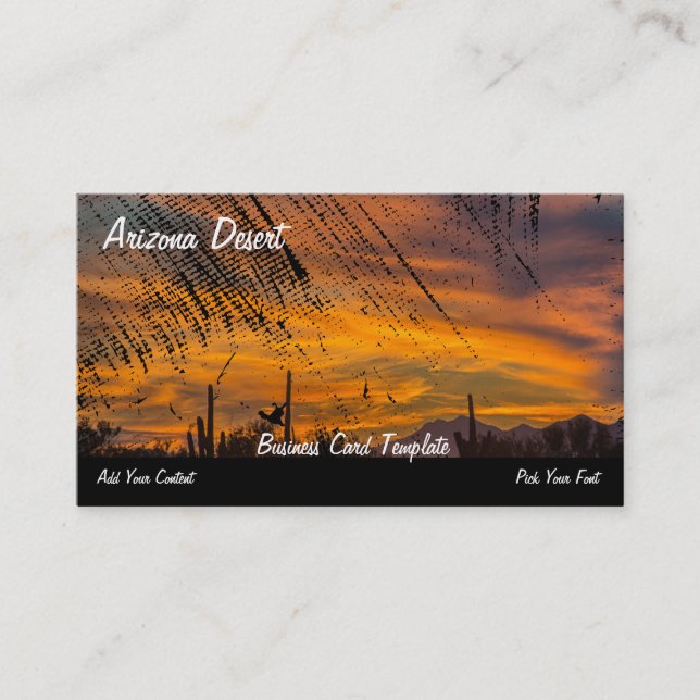 Tarjeta de presentación de Arizona Desert Cactus S (Anverso)