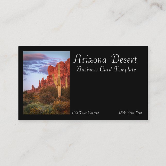 Tarjeta de presentación de Arizona Desert Cactus S (Anverso)