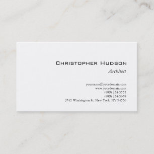 Tarjeta de presentación de arquitecto sencillo bla