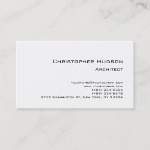 Tarjeta de presentación de arquitecto sencillo bla