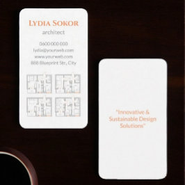 Tarjeta de presentación de arquitectos con Bluepri