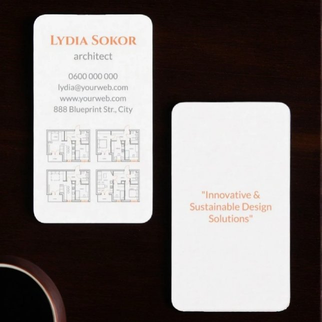 Tarjeta de presentación de arquitectos con Bluepri (Subido por el creador)