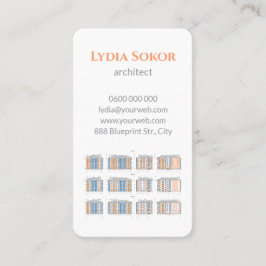 Tarjeta de presentación de arquitectos con Bluepri