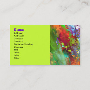 tarjeta de presentación de arte abstracto de color