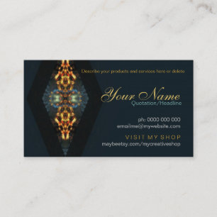Tarjeta de presentación de arte fractal de diamant