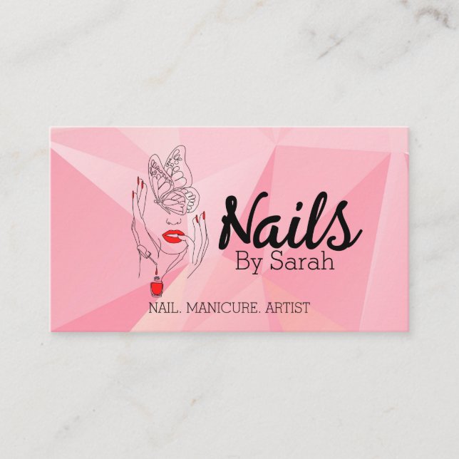 Tarjeta de presentación de arte Nail (Anverso)