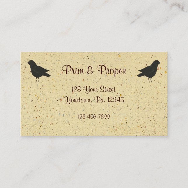 Tarjeta de presentación de arte primitivo (Anverso)