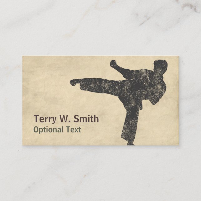 Tarjeta de presentación de artes marciales (Anverso)