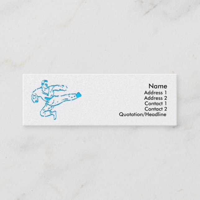 Tarjeta de presentación de artes marciales (Anverso)