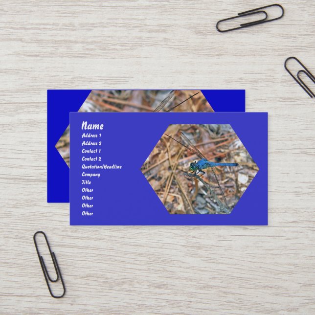 Tarjeta de presentación de artículos de libélula d (Anverso/Reverso In Situ)
