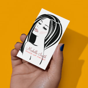 Tarjeta de presentación de artista de maquillaje