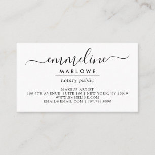 Tarjeta de presentación de artista de maquillaje d