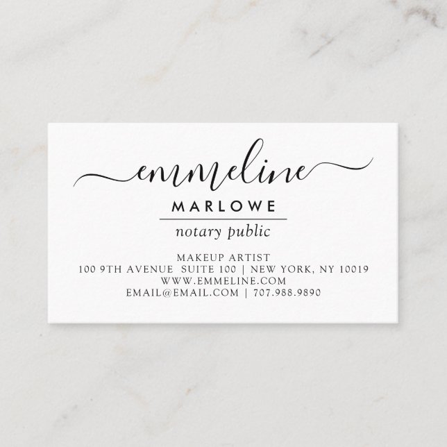 Tarjeta de presentación de artista de maquillaje d (Anverso)