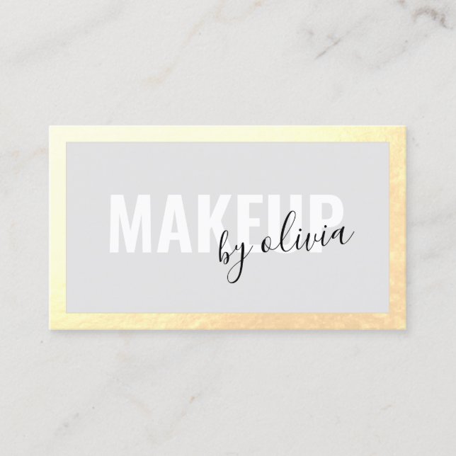 Tarjeta de presentación de artista de maquillaje d (Anverso)