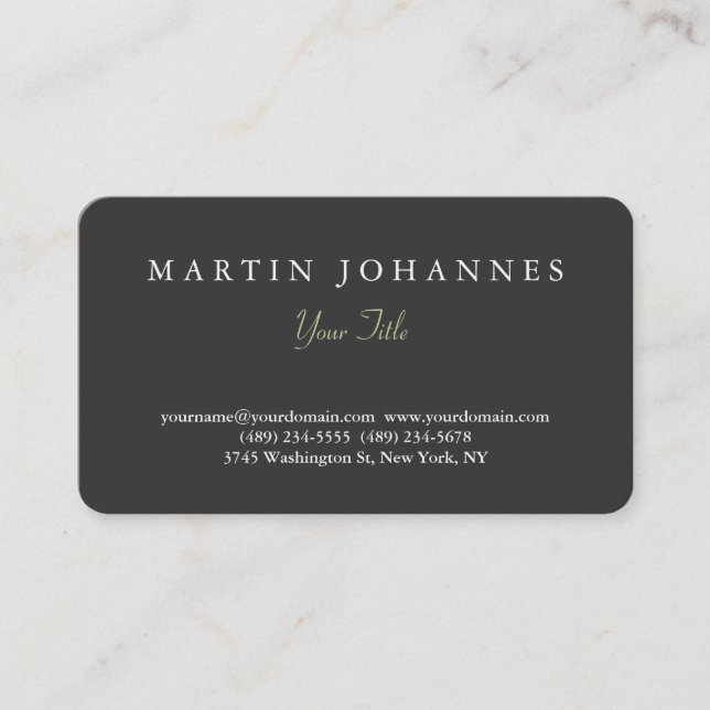 Tarjeta de presentación de artista elegante de lín (Anverso)