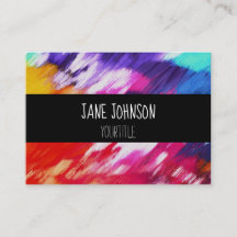 Tarjeta de presentación de artistas abstract color