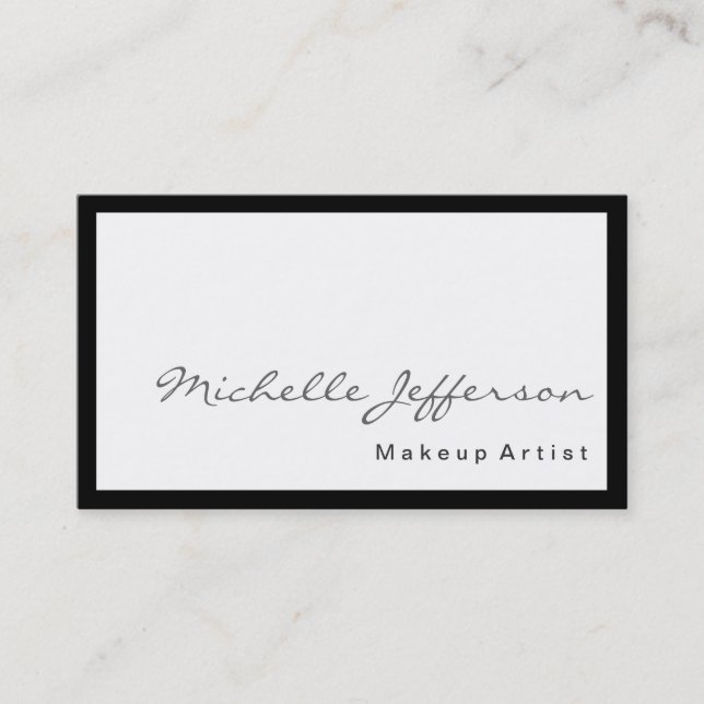 Tarjeta de presentación de artistas de maquillaje  (Anverso)