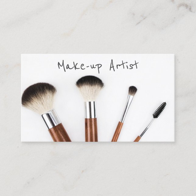 Tarjeta de presentación de artistas de maquillaje  (Anverso)