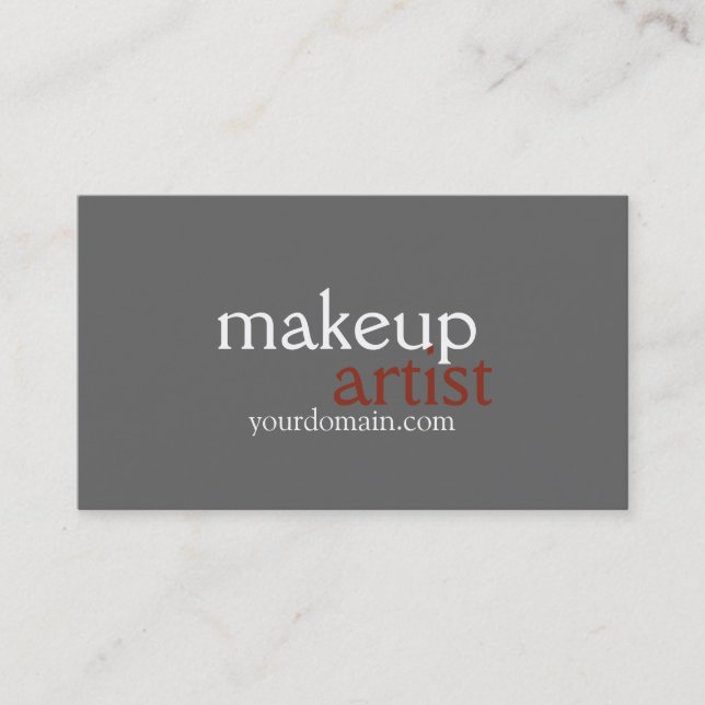Tarjeta de presentación de artistas de maquillaje  (Anverso)