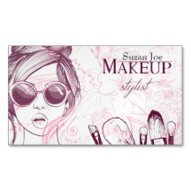 Tarjeta de presentación de artistas de maquillaje