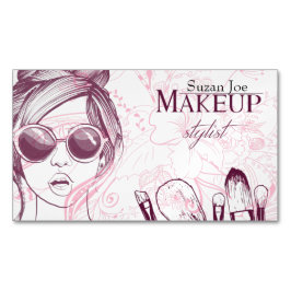 Tarjeta de presentación de artistas de maquillaje