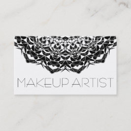 Tarjeta de presentación de artistas de maquillaje 