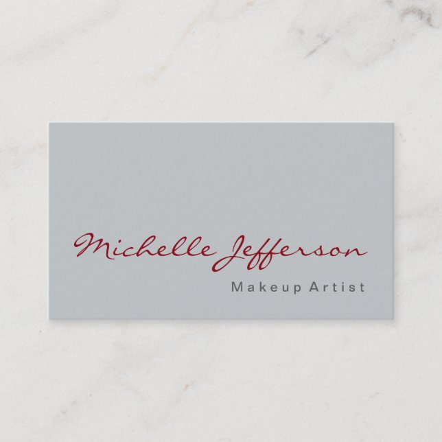 Tarjeta de presentación de artistas de maquillaje  (Anverso)