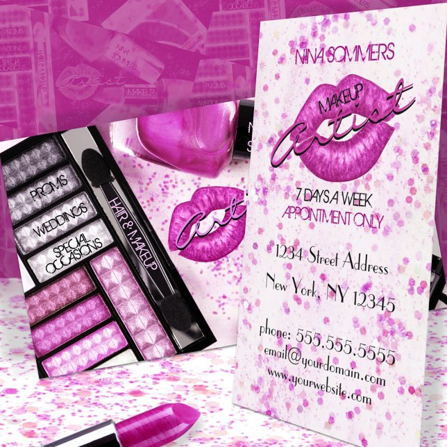 Tarjeta de presentación de artistas de maquillaje (Subido por el creador)