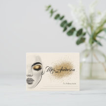 Tarjeta de presentación de artistas de maquillaje