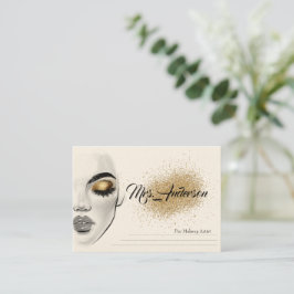 Tarjeta de presentación de artistas de maquillaje