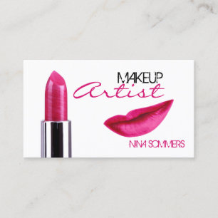 Tarjeta de presentación de artistas de maquillaje