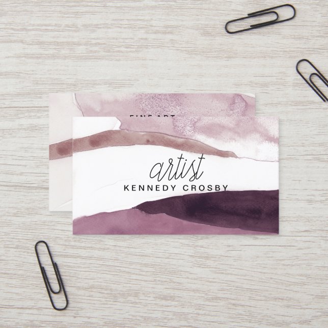 Tarjeta de presentación de artistas de pintura acu (Anverso/Reverso In Situ)