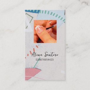 Tarjeta de presentación de artistas de uñas