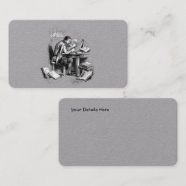 Tarjeta de presentación de autor de escritores de 