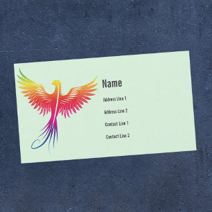 Tarjeta de presentación de aves Phoenix