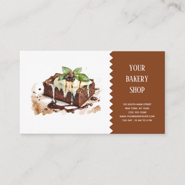 Tarjeta de presentación de Bakery Bake (Anverso)