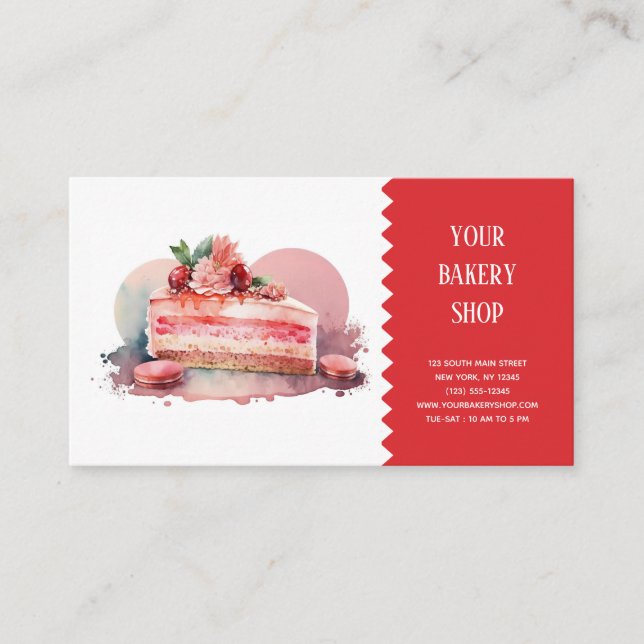 Tarjeta de presentación de Bakery Bake (Anverso)