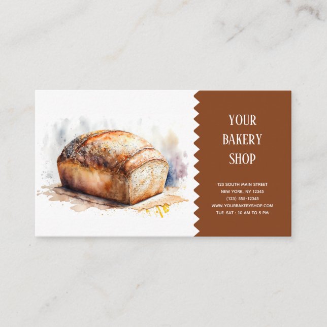 Tarjeta de presentación de Bakery Bake (Anverso)