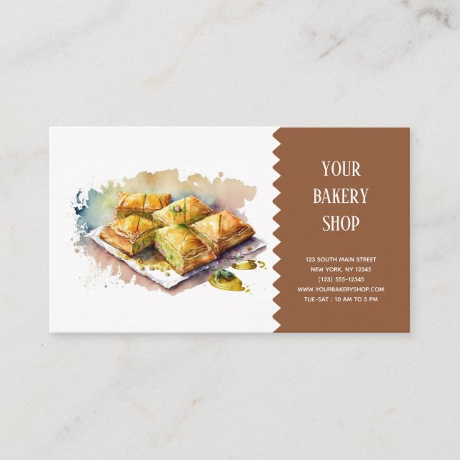 Tarjeta de presentación de Bakery Bake (Anverso)