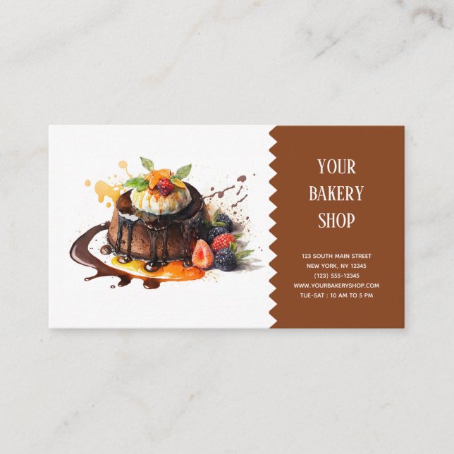 Tarjeta de presentación de Bakery Bake (Anverso)