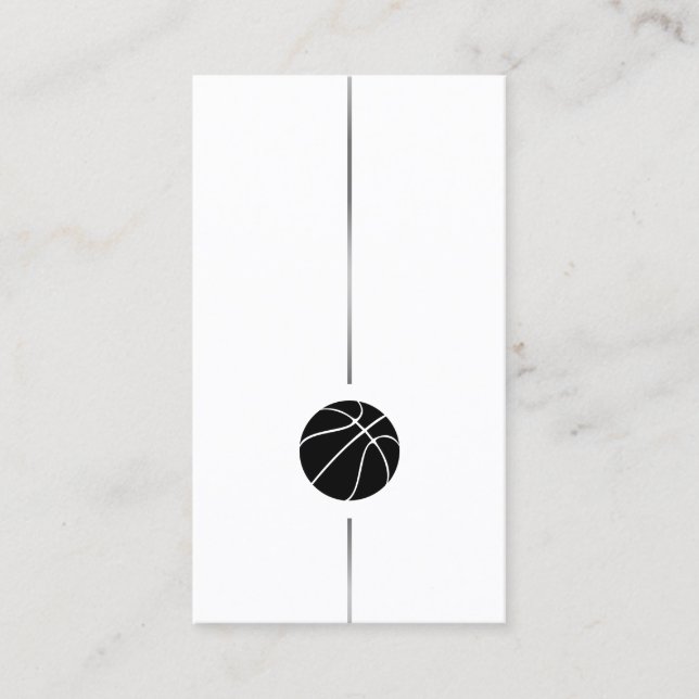 Tarjeta de presentación de baloncesto minimalista (Anverso)