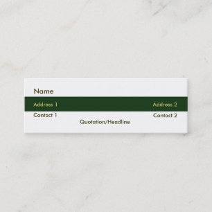 Tarjeta de presentación de banda verde