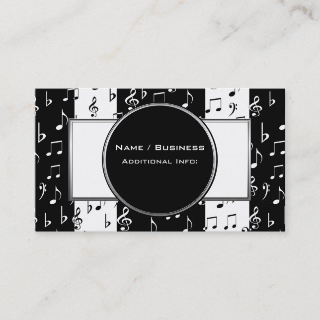 Tarjeta de presentación de bandas musicales en bla (Anverso)