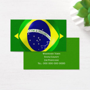 Tarjeta de presentación de bandera brasileña