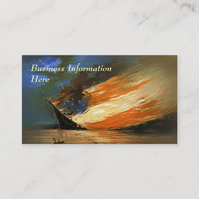 Tarjeta de presentación de bandera de combustión d (Anverso)