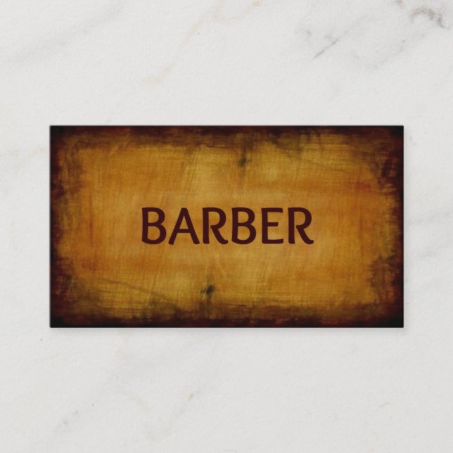 Tarjeta de presentación de Barber Antique Brushed (Anverso)