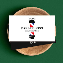 Tarjeta de presentación de Barbershop Classic Barb