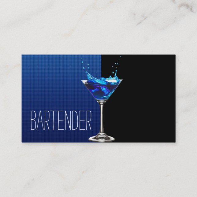 Tarjeta de presentación de Barman Profesional (Anverso)
