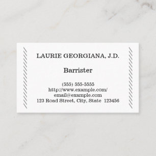 Tarjeta de presentación de Barrister de baja clave
